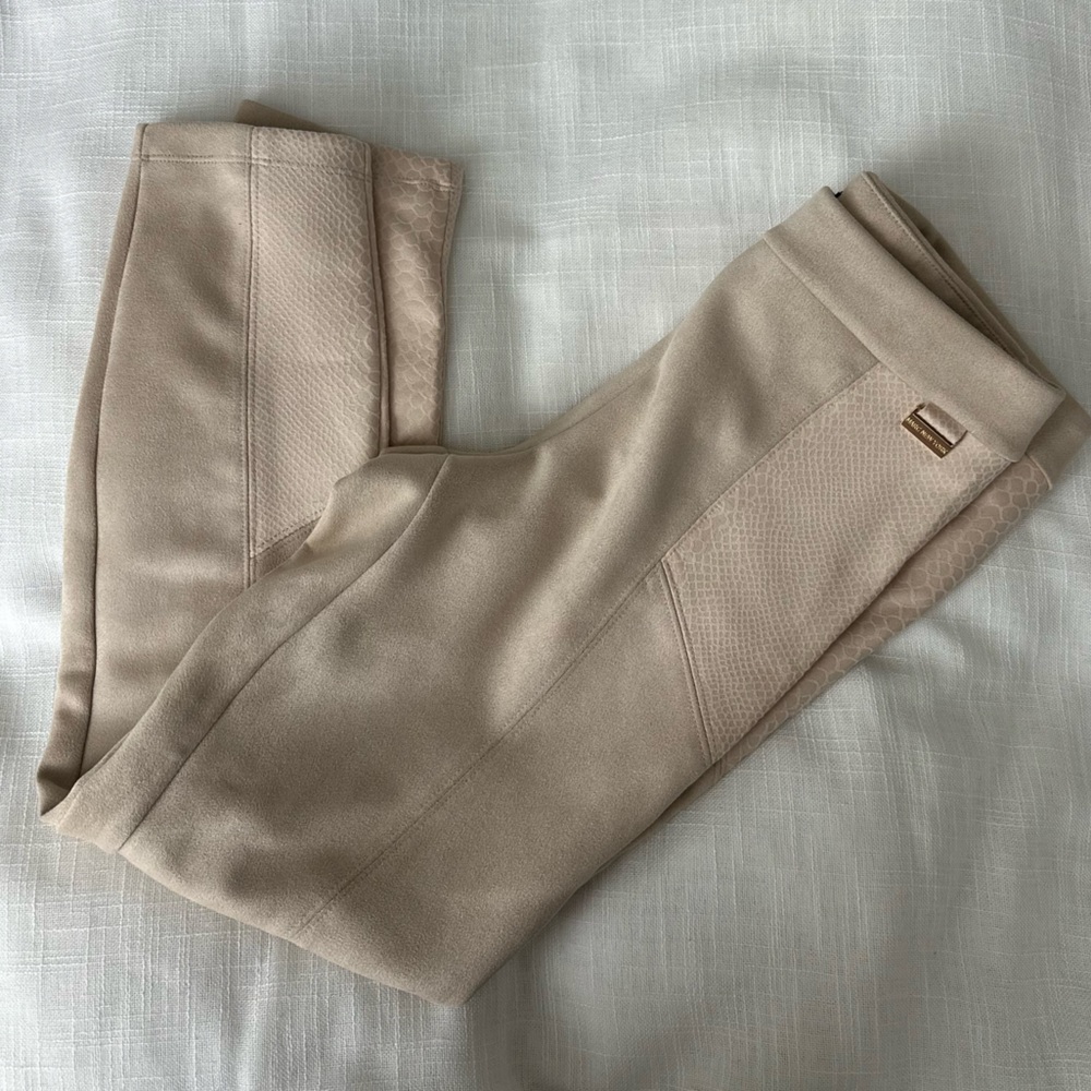 Marc New York Cream Ponte Leggings with Textured Side Panels